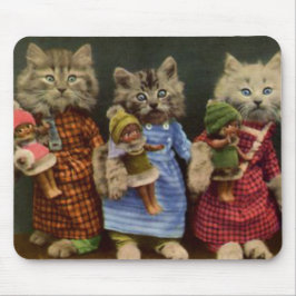 Katten en poppen muismat