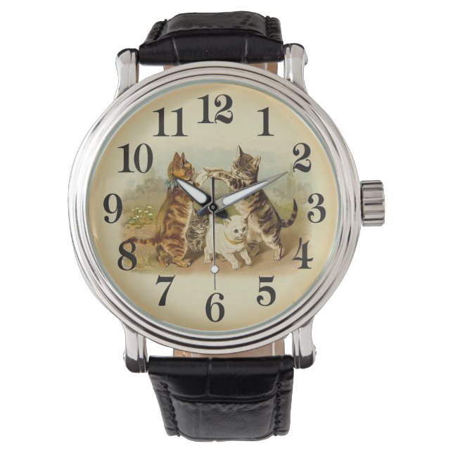 Katten en puppy Dog Spelen Horloge (Voorkant)