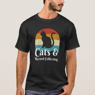 Katten en recordverzameling t-shirt