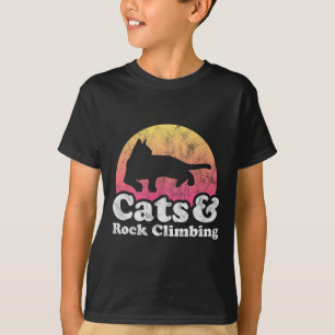 Katten en rotsklimmen Heren of Dames Kat T-shirt