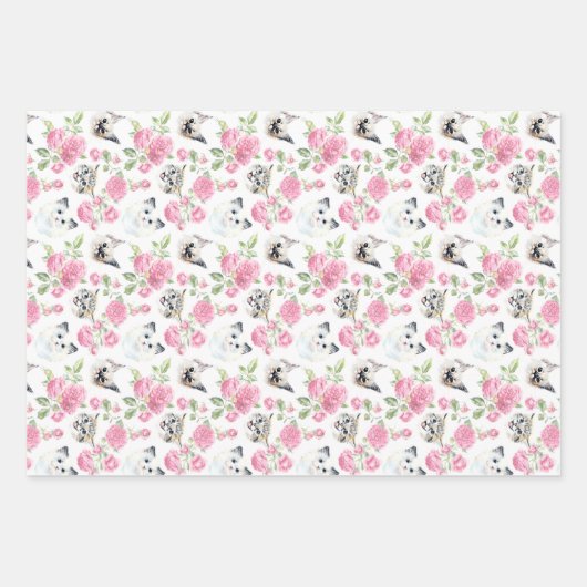 Katten en Rozen Inpakpapier Vel (Voorkant)