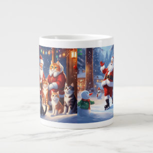 Katten en Santa Clause Sjabloon Mok