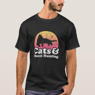 Katten en Spookjacht Mannen s of Vrouwen Kat en Gh T-shirt