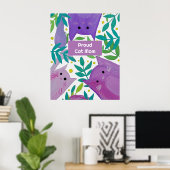 Katten en takken van katten Proud Poster (Thuiskantoor)