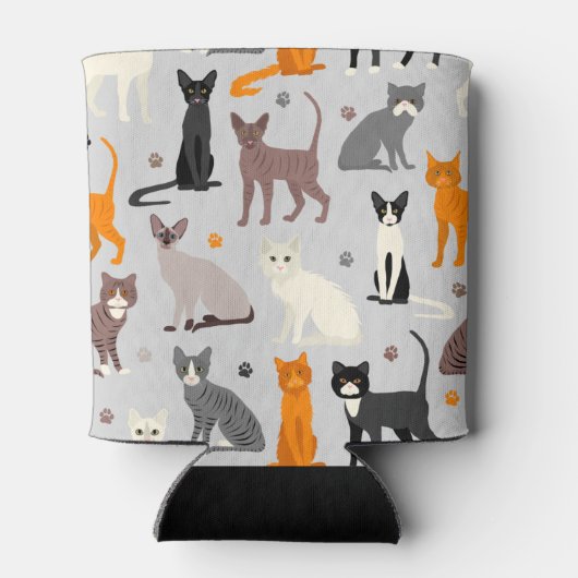 Katten en verfdrukken blikjeskoeler (Achterkant)