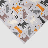 Katten en verfdrukken tissuepapier (Detail)