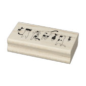 Katten en vishakken 	rubberstempel (Stempel)