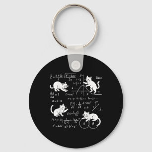 Katten en Wiskunde liefhebber Funny Cat Lover Wete Sleutelhanger