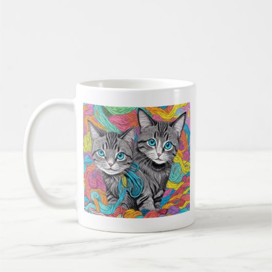 Katten en wol koffiemok (Links)