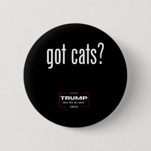 Katten eten de honden katten - Trump maakt huisdie Ronde Button 5,7 Cm