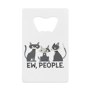 Katten, Ew, Mensen Kredietkaart Flessenopener