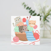 Katten Feestdagenkaart (Staand voorkant)