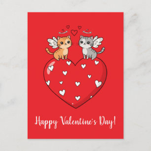 Katten, fijne Valentijnsdag! Briefkaart