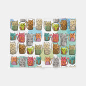 Katten! Fleece Deken (Voorkant (Horizontaal))