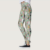 Katten Florals munt florale bloem Leggings (Links)