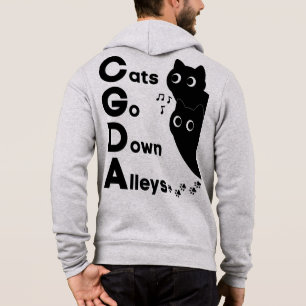 Katten gaan door steegjes CGDA Muziek Theorie Hoodie
