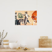 Katten gaan spelen poster (Keuken)