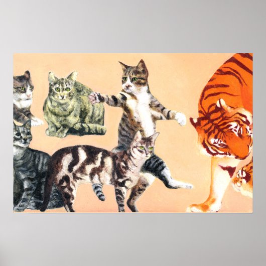 Katten gaan spelen poster (Voorkant)