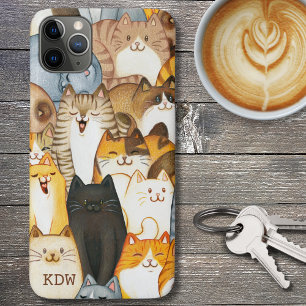 Katten Galore Monogram iPhone 11 Pro Max Hoesje