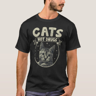 Katten Geen Drugs Kattenliefhebber Tabby T-shirt