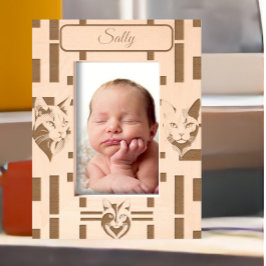 katten gegraveerde lijstjes