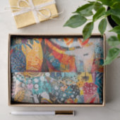 Katten gemengde gemengde papier collage tissuepapi (Geschenk)