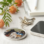  katten geven Sophie Sperlich de rode bal Sleutelhanger (Zijkant)