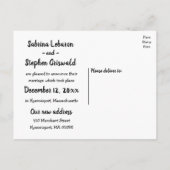 Katten gewoon gehuwde zwarte bruiloft aankondiging (Achterkant)