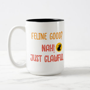 Katten Goed Gewoon Klauwen Leuke Katten Punt Spreu Tweekleurige Koffiemok