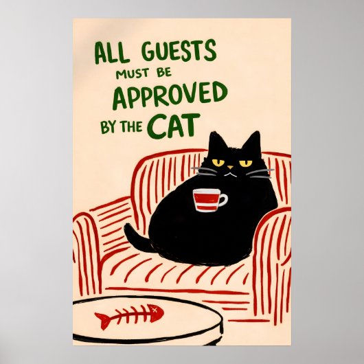 Katten Goedgekeurde Poster, Grappige Huisdier Muur Poster (Voorkant)
