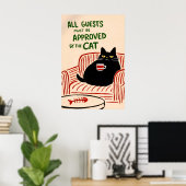 Katten Goedgekeurde Poster, Grappige Huisdier Muur Poster (Thuiskantoor)