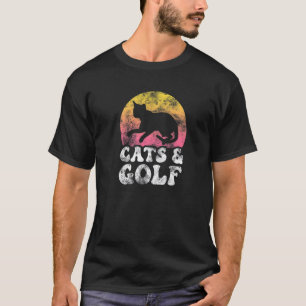 Katten & Golf Vintage Retro Hobby T-shirt