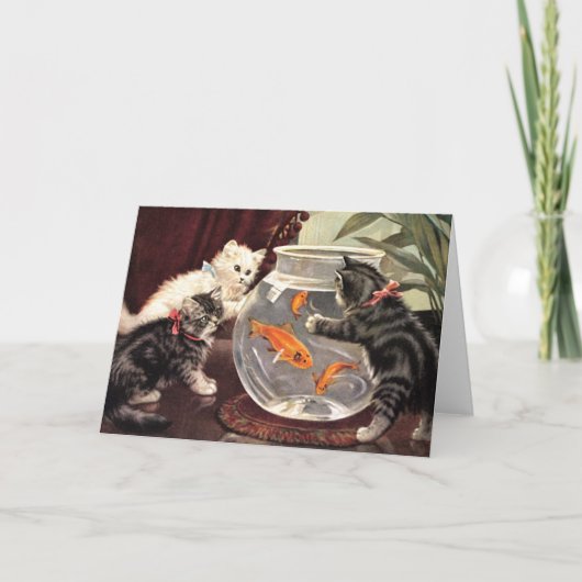 Katten & Goudvis Notecard Kaart (Voorkant)