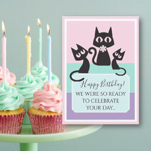 Katten! Grappig! Leuke verjaardag Kaart
