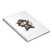 Katten Halloween Skelet Schattige Kat Kinderen Notitieboek (Rechterzijde)