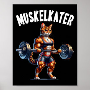 Katten halter ontwerp voor bodybuilders bodybuildi poster
