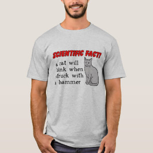 Katten hamer grappig shirt humor
