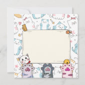 Katten Happy Birthday Feestdagenkaart (Achterkant)