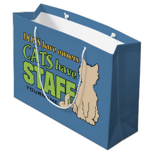 KATTEN HEBBEN aangepaste cadeautassen VOOR PERSONE Large Cadeautasje