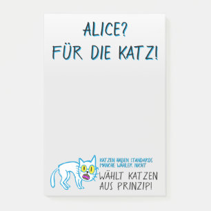 Katten hebben principes kiezers niet post-it® notes