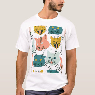 Katten heeft een raar  patroon. t-shirt