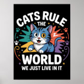 KATTEN HEERSEN OVER DE WERELD POSTER (Voorkant)