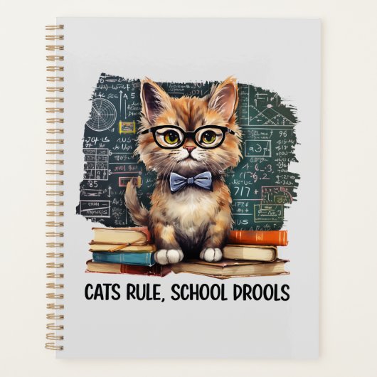 Katten heersen, school drollen planner (Voorkant)