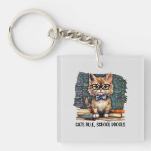 Katten heersen, school drollen sleutelhanger
