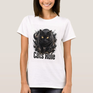Katten Heersen Zwarte Kat Dames T-Shirt