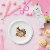 Katten Herfst Herfst Pompoenen Thanksgiving Zonneb Papieren Bordje (Feest)