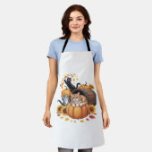 Katten Herfst Herfst Pompoenen Thanksgiving Zonneb Schort (Gedragen)