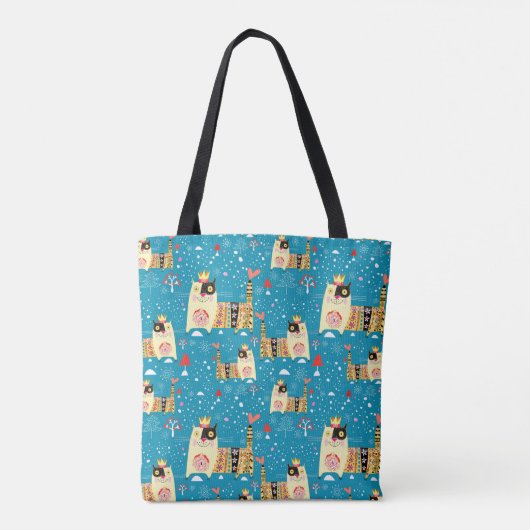 Katten, Hippie, Bohemiaanse en vrije gedistilleerd Tote Bag (Achterkant)