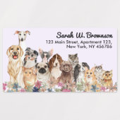 Katten Honden Dierenarts Roze Lila Wit Labels (Design 2)