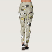 Katten & Honden: Grappige naadloze textuur Leggings (Achterkant)